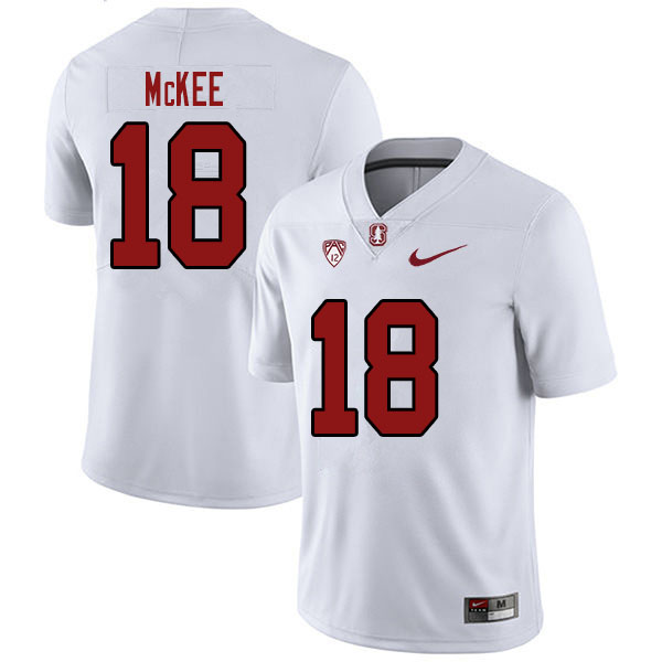 Men #18 Tanner McKee Stanford Cardinal College Football Jerseys Sale-White - Click Image to Close